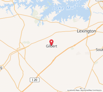 Map of Gilbert, South Carolina