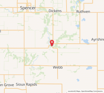 Map of Gillett Grove, Iowa