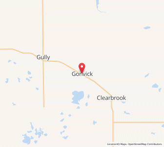 Map of Gonvick, Minnesota