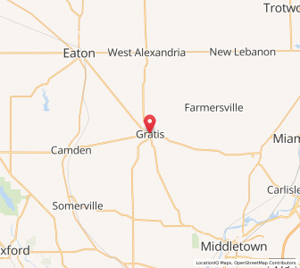 Map of Gratis, Ohio