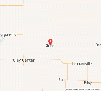 Map of Green, Kansas