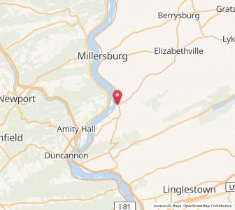 Map of Halifax, Pennsylvania