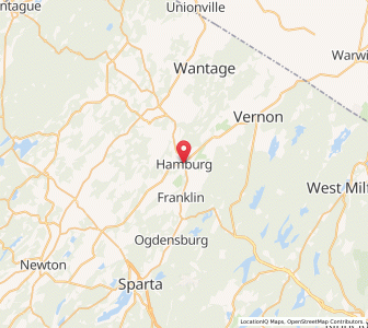 Map of Hamburg, New Jersey
