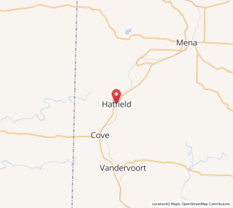 Map of Hatfield, Arkansas