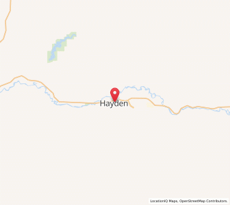 Map of Hayden, Colorado