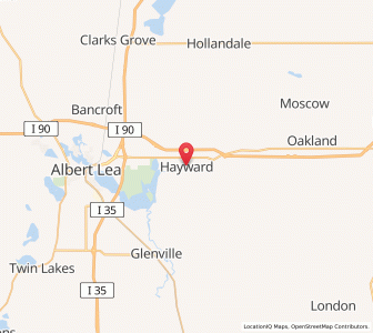 Map of Hayward, Minnesota