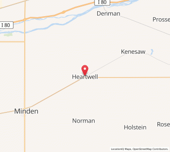 Map of Heartwell, Nebraska