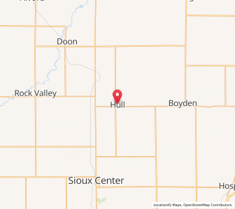 Map of Hull, Iowa