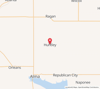Map of Huntley, Nebraska