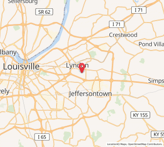 Map of Hurstbourne, Kentucky