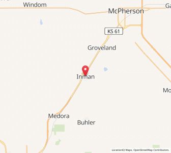 Map of Inman, Kansas
