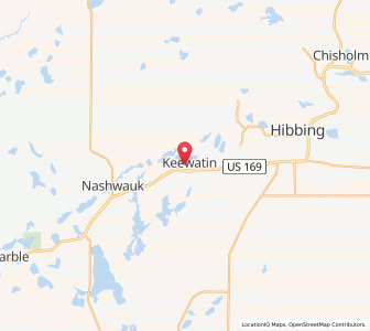 Map of Keewatin, Minnesota