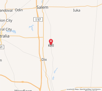 Map of Kell, Illinois