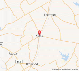 Map of Kosse, Texas