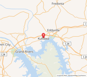 Map of Kuttawa, Kentucky