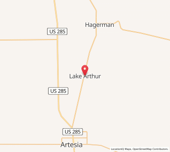 Map of Lake Arthur, New Mexico