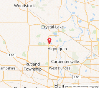 Map of Lake in the Hills, Illinois