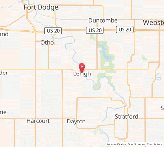 Map of Lehigh, Iowa
