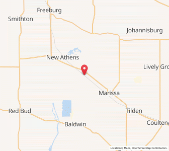 Map of Lenzburg, Illinois
