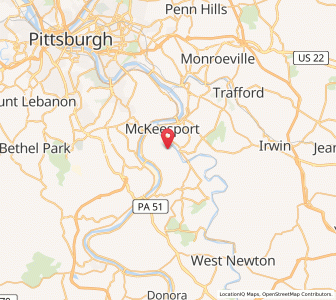 Map of Liberty (Allegheny County), Pennsylvania