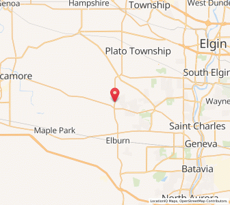 Map of Lily Lake, Illinois