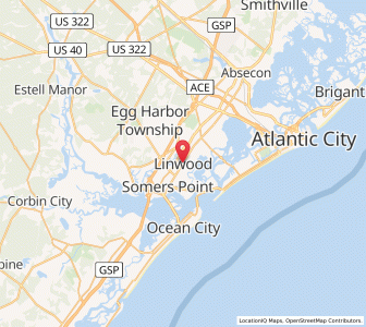 Map of Linwood, New Jersey
