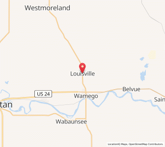 Map of Louisville, Kansas