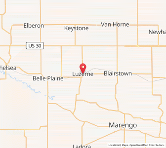 Map of Luzerne, Iowa