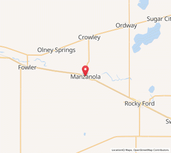 Map of Manzanola, Colorado