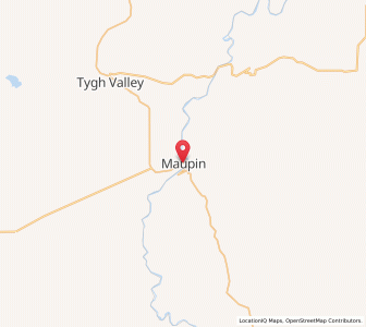 Map of Maupin, Oregon