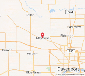 Map of Maysville, Iowa