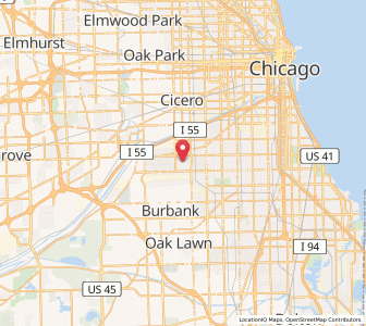 Map of MDW - Chicago Midway International Airport, Illinois