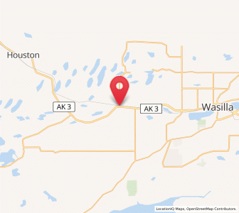 Map of Meadow Lakes, Alaska