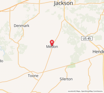 Map of Medon, Tennessee