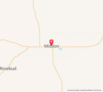 Map of Mission, South Dakota