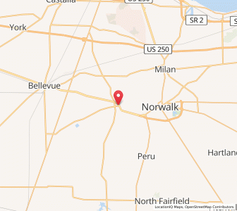 Map of Monroeville, Ohio
