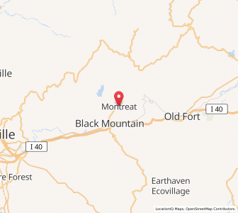 Map of Montreat, North Carolina