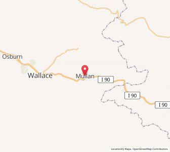 Map of Mullan, Idaho