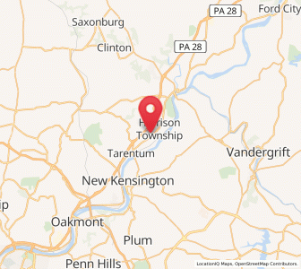 Map of Natrona Heights, Pennsylvania
