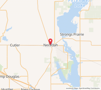 Map of Necedah, Wisconsin