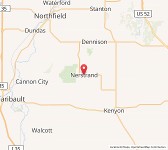 Map of Nerstrand, Minnesota