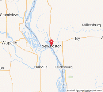 Map of New Boston, Illinois