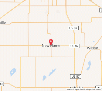 Map of New Home, Texas