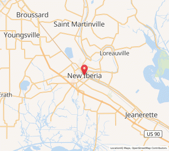 Map of La Nouvelle-Ibérie, Louisiana