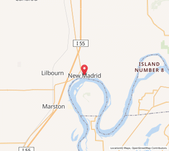 Map of New Madrid, Missouri