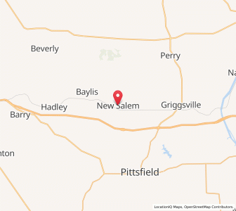 Map of New Salem, Illinois