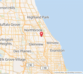 Map of Northfield, Illinois
