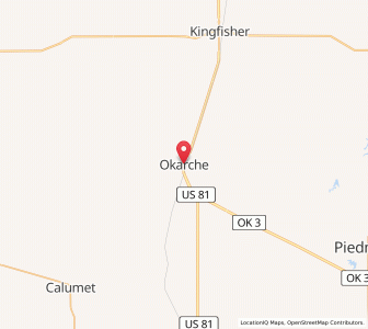 Map of Okarche, Oklahoma