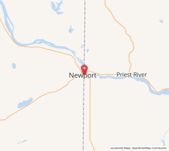 Map of Oldtown, Idaho