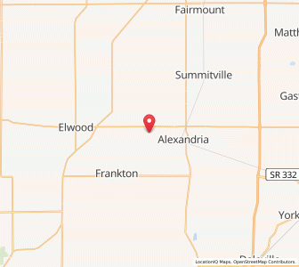 Map of Orestes, Indiana